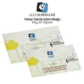 Alex Schoeller 80 gr 20 Yaprak Yatay Teknik Çizim Bloğu