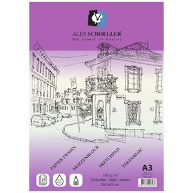 Alex Schoeller A3 180 gr 25 yaprak Eskiz Spiralli Defteri