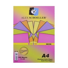 Alex Schoeller A4 80 gr 100'lü Lila Renkli Fotokopi Kağıdı