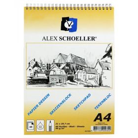 Alex Schoeller A4 90 gr Kraft Dik Spiralli Eskiz Defteri