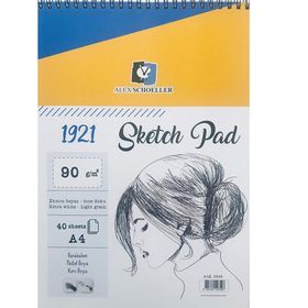 Alex Schoeller A4 90 gr Sketch Pad Dik Spiralli Eskiz Defteri