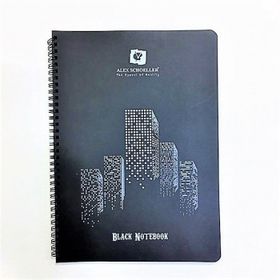 Alex Schoeller A4 Black Notebook 120 gr 60 Yaprak Siyah Spiralli Defter