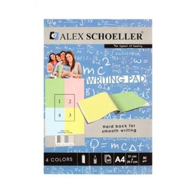 ALEX SCHOELLER A4 KARELİ RENKLİ BLOKNOT 80GR 60 YAPRAK ALX-888