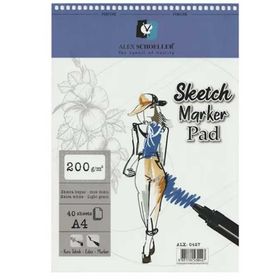Alex Schoeller Alx-0427 A4 200 Gr 40 Lı Spiralli Sketch-Marker Pad
