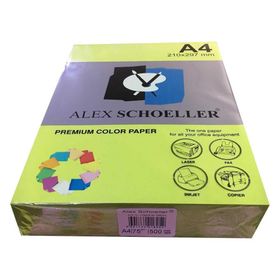 Alex Schoeller ALX-721 Fosforlu Yeşili 500'lü Renkli Fotokopi Kağıdı