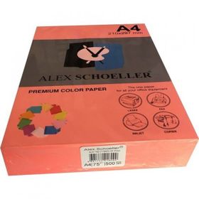 Alex Schoeller ALX-742 A4 500'lü Pembe Fosforlu Fotokopi Kağıdı