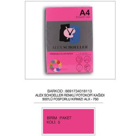 Alex Schoeller ALX-750 500'lü 80 Gram A4 Renkli Fotokopi Kağıdı