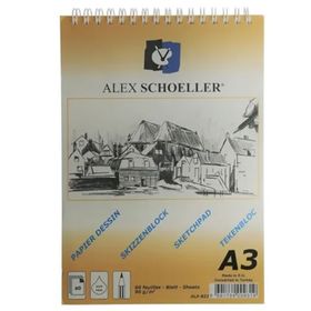 Alex Schoeller ALX-821 A5 Spiralli 90 gr 60 Yaprak Eskiz Blok