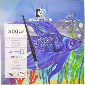 Alex Schoeller Art 20x20 cm 300 gr 12 Yaprak Sulu Boya Defteri