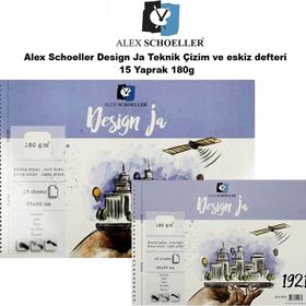 Alex Schoeller Design Ja 15 Yaprak 180 gr Teknik Çizim ve Eskiz Defteri