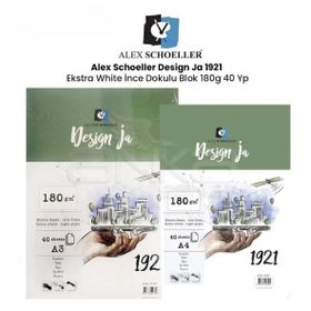 Alex Schoeller Design Ja 1921 Ekstra White İnce Dokulu 180 gr 40 Yaprak Blok Resim Defteri