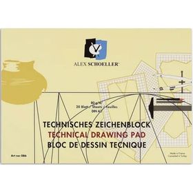 Alex Schoeller Dikey 80 gr A3 20 Yaprak Teknik Çizim Blok