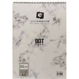 Alex Schoeller Dot Grid Spiralli Noktalı 90 gr 60 Yaprak Çizim Defteri