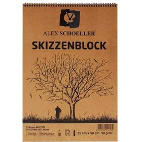 Alex Schoeller Kraft 35x50 cm 15 Yaprak Spiralli Blok