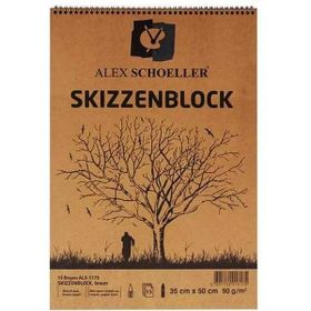 Alex Schoeller Kraft 35x50 cm 15 Yaprak Spiralli Blok