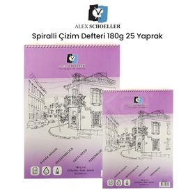 Alex Schoeller Spiralli 180 gr 25 Yaprak Çizim Defteri