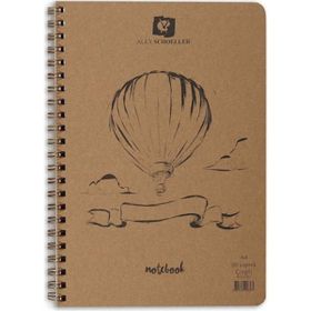 Alex Schoeller Spiralli Kraft Sert Kapak 70 gr A5 80 Yaprak Düz Defter