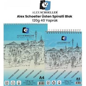 Alex Schoeller Üstten 120 gr 40 Yaprak Spiralli Blok