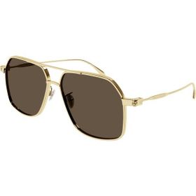 Alexander Mcqueen AM0372S 002 59 Altın Unisex Güneş Gözlüğü