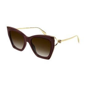Alexander Mcqueen AM0375S 002 Koyu Kahverengi Kadın Güneş Gözlüğü