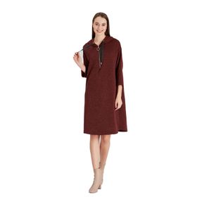 Alexandergardi B21-138400 Bordo Kapüşonlu Elbise