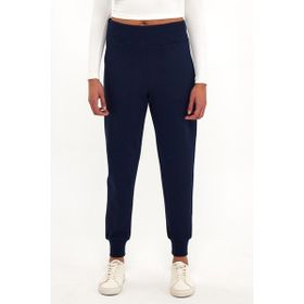 Alexandergardi B23-00165 Lacivert Beli Lastikli Yandan Cepli Tayt