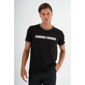 Alexandergardı Baskılı Bisiklet Yaka Siyah T-shirt
