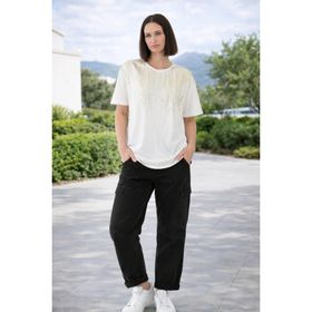 Alexandergardı Baskılı Bisiklet Yaka Siyah T-shirt