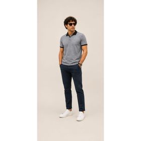 ALEXANDERGARDI E21-8101 Lacivert Jakarlı Polo Yaka Erkek T-Shirt