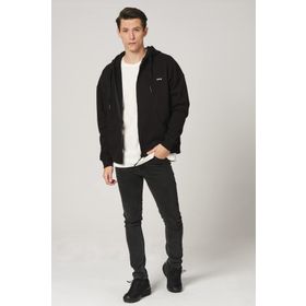 ALEXANDERGARDI Fermuarlı Siyah Kapüşonlu Sweatshirt