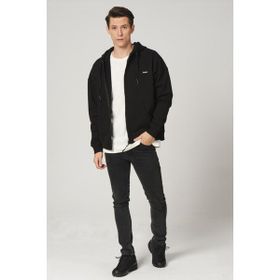 ALEXANDERGARDI Fermuarlı Siyah Kapüşonlu Sweatshirt