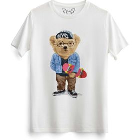 Alfa 94228 Stay Cool Tedy Bear Beyaz Kadın T-shirt