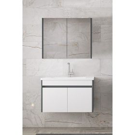 Alfa Banyo Estella-Ea 80 cm Antrasit Banyo Dolabı Takımı