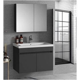 Alfa Banyo Viola Antrasit 80 CM Banyo Dolabı Takımı