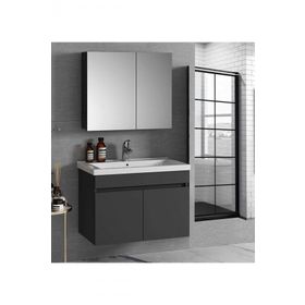 Alfa Banyo Viola Antrasit 80 cm Banyo Dolabı Takımı
