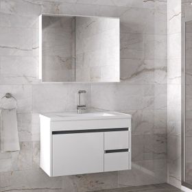 Alfa Banyo Viosen-Ea 80 cm Beyaz Banyo Dolabı Takımı