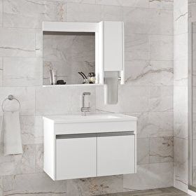 Alfa Banyo Visente-Oa 80 cm Banyo Dolabı Takımı