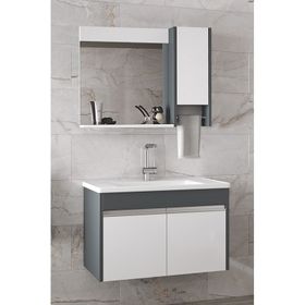 Alfa Banyo Visente-Oa 80 cm Beyaz Banyo Dolabı Takımı