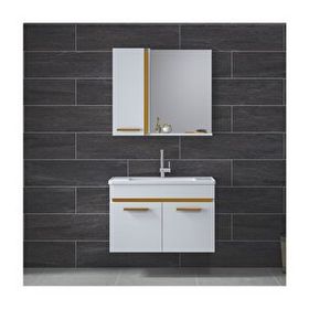 Alfa Banyo Yeni Gold Beyaz 65 cm Banyo Dolabı Takımı