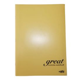 Alfa Kareli 100 Yaprak Plastik Kapak A4 Boy Sarı Defter