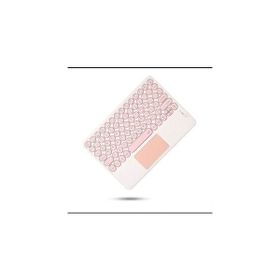 Alfa MEC Samsung Galaxy Tab A7 T500 T505 T507 Uyumlu Pembe Bluetooth Touchpad Slim Kablosuz Wifi Q Klavye