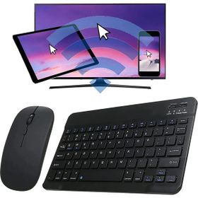 Alfa MEC Samsung Galaxy Tab S7 FE LTE SM-T737 Uyumlu Siyah Kablosuz Bluetooth Klavye-Mouse