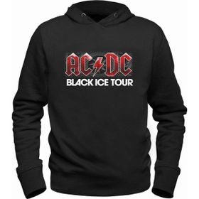 Alfa Tshirt Ac Dc Baskılı Siyah Erkek Sweatshirt