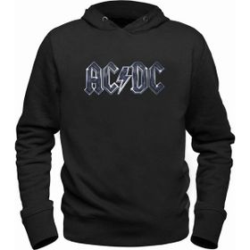 Alfa Tshirt Ac Dc Baskılı Siyah Erkek Sweatshirt