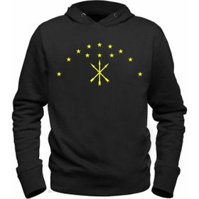 Alfa Tshirt Adige Kafkas Siyah Kapşonlu Erkek Sweatshirt