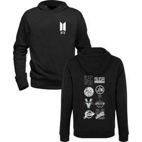 Alfa Tshirt Bts Ön Arka Baskılı Siyah Erkek Sweatshirt