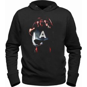 Alfa Tshirt Captain America Siyah Erkek Sweatshirt