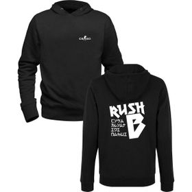 Alfa Tshirt Cs-Go Baskılı Siyah Ön Arka Baskılı Erkek Sweatshirt