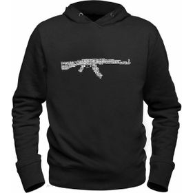 Alfa Tshirt Csgo Ak-47 Siyah Kapşonlu Erkek Sweatshirt