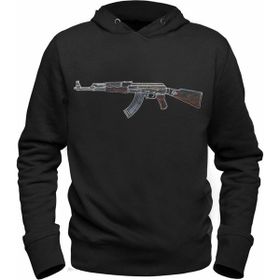 Alfa Tshirt Csgo Ak-47 Siyah Kapşonlu Erkek Sweatshirt